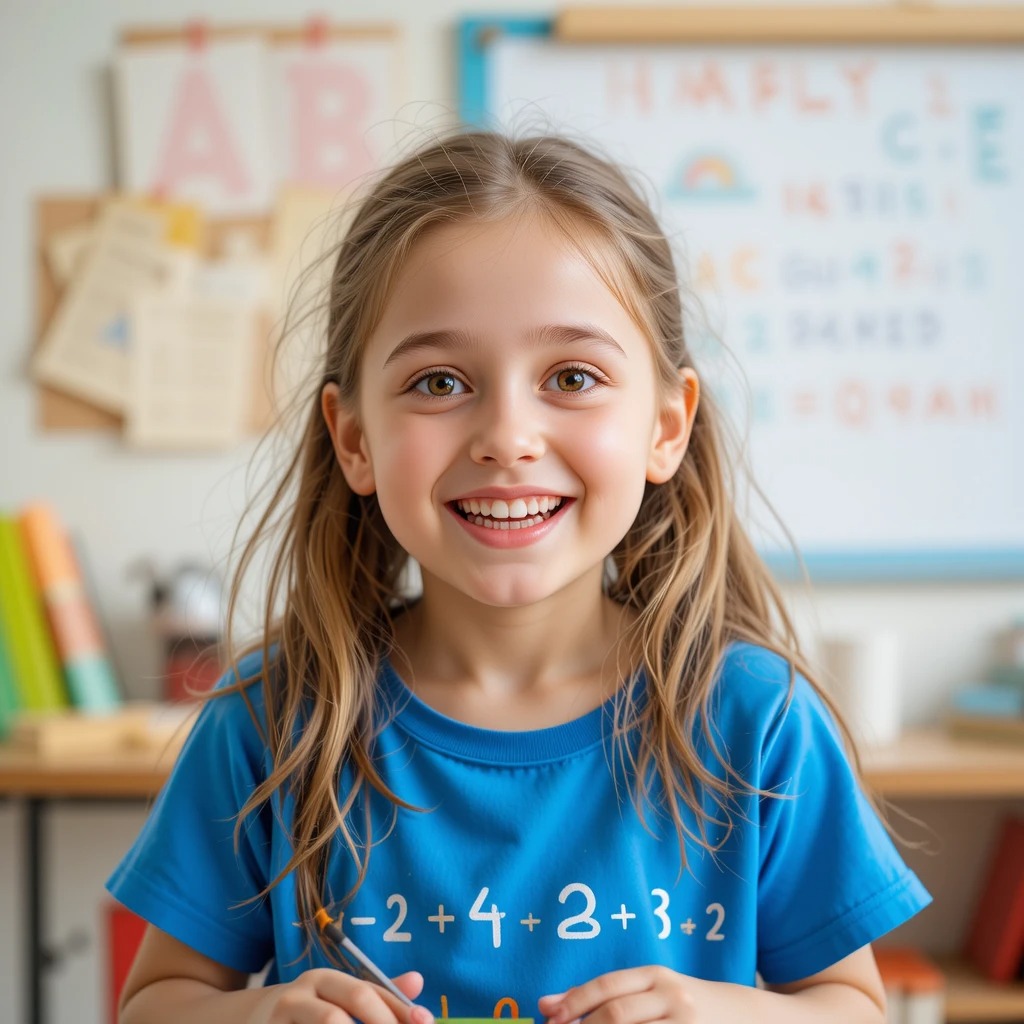 Happy students learning